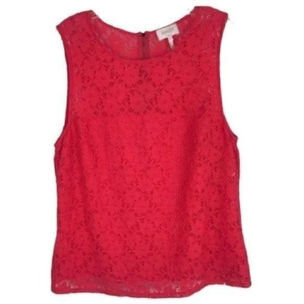 Laundry by Shelli Segal sleeveless tank top Blouse size  XL Half Lined